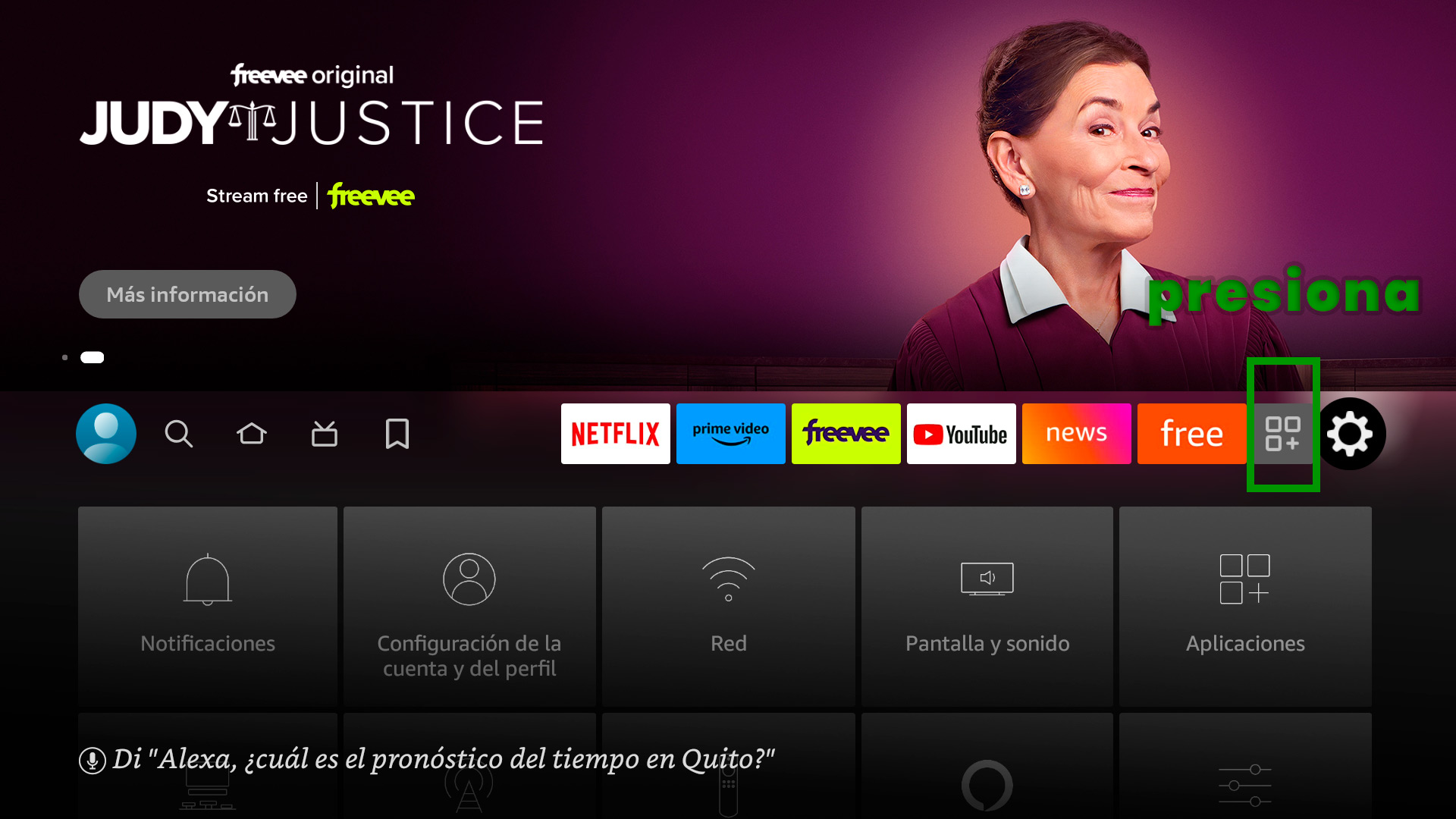 2- Vuelve al Inicio de tu Fire TV Stick